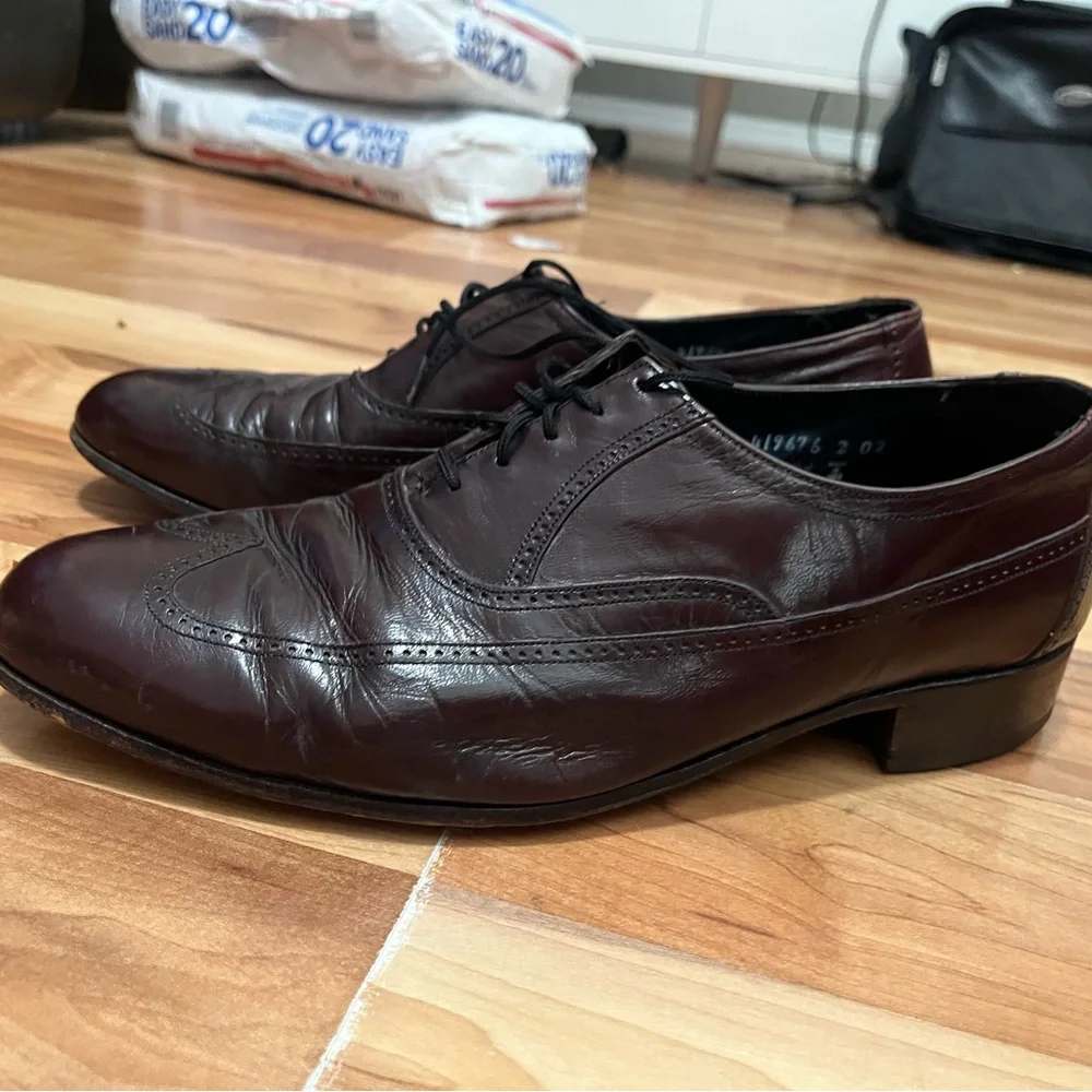 Florsheim Men's Burgundy Leather Oxford Dress Shoes